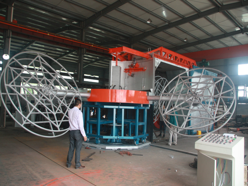 Macchina per lo stampaggio rotazionale a carosello scorrevole in Cina
